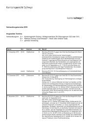 Liste der Verhandlungstermine 2010 - Kantonsgericht Schwyz