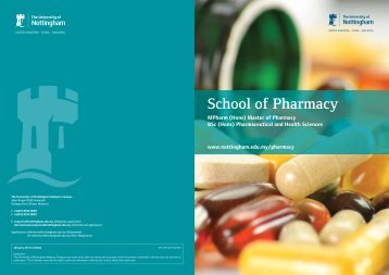 School of Pharmacy - The University of Nottingham, Malaysia Campus