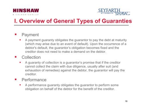 Commercial Loan Guaranty Agreements - Strafford