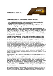 Die Nba-Playoffs mit Dirk Nowitzki live auf SPORT1+