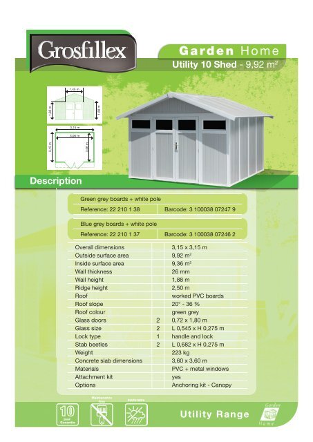 Utility Range - Grosfillex Garden Home