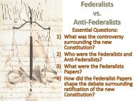 Federalist V. Anti-Federalist