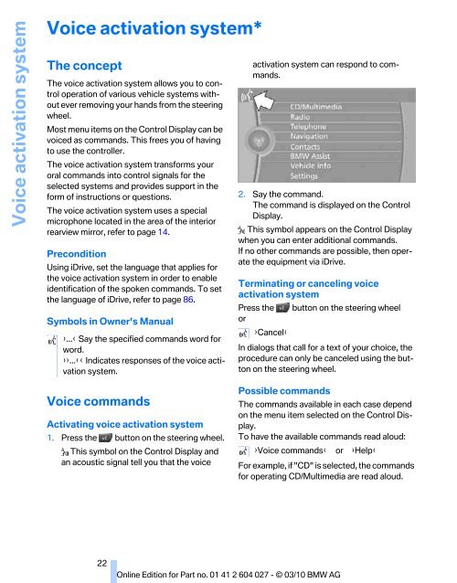 Online Edition for Part no. 01 41 2 604 027 - Ã‚Â© 03/10 BMW AG