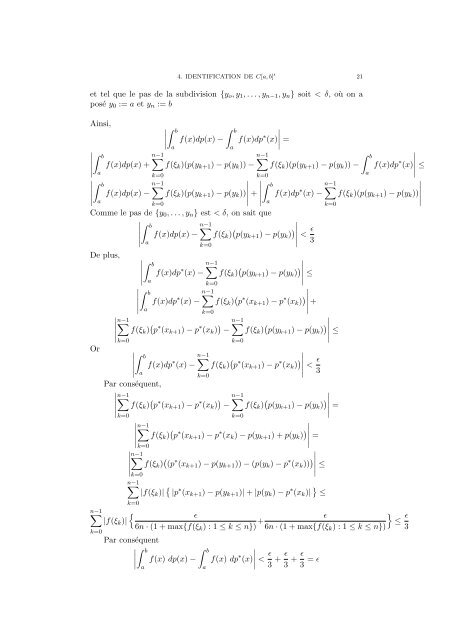 Identification du dual topologique de C[a, b] Louis ... - CQFD - EPFL