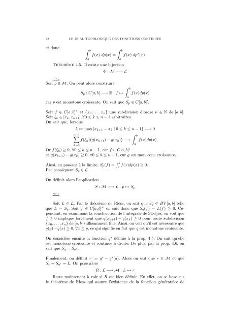 Identification du dual topologique de C[a, b] Louis ... - CQFD - EPFL