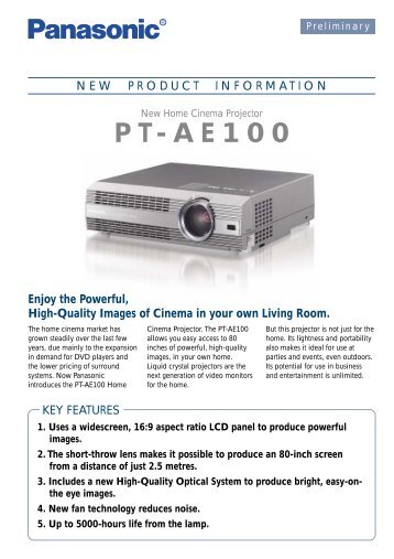 new product information - Projector Central