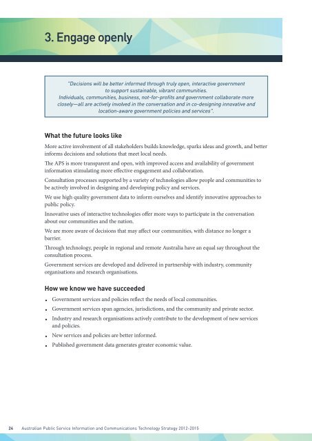 APS ICT Strategy 2012 - Australian Government Information and ...