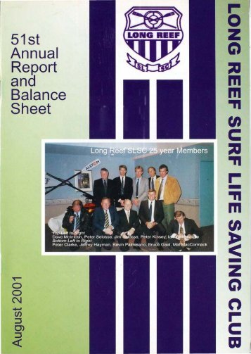 51st Annual Report - Season 2000-01 - Long Reef Surf Life Saving ...