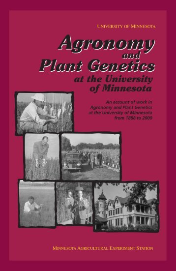 Agronomy and Plant Genetics 1888-2000 - Department of Agronomy ...