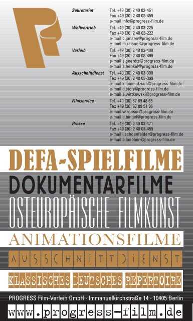 DOKUMENTARFILME - PROGRESS Film-Verleih