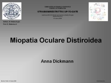 Miopatia oculare distiroidea - La Nostra Famiglia