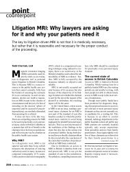 Litigation MRI - Canadian Magnetic Imaging