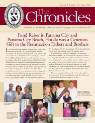 Chronicles - Congregation of the Resurrection, Priests, Brothers ...