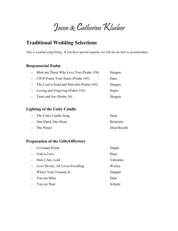 Wedding Rep List - Jerry Bruno Productions