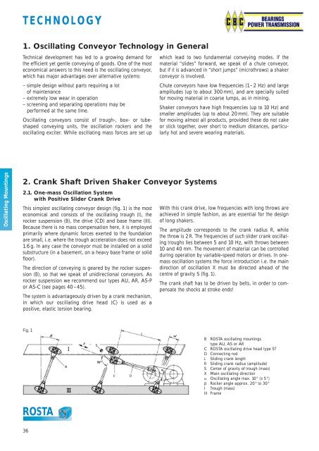 Oscillating Mountings