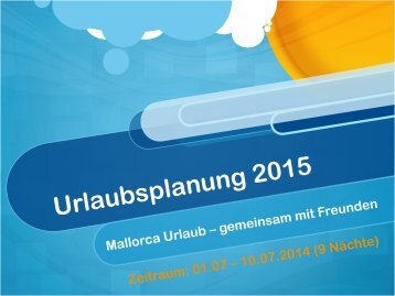 Urlaubsplanung 2015