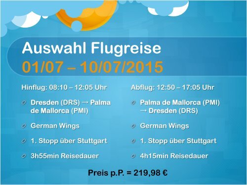 Urlaubsplanung 2015