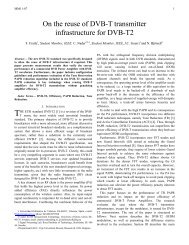 On the reuse of DVB-T transmitter infrastructure for DVB-T2 - Vrije ...