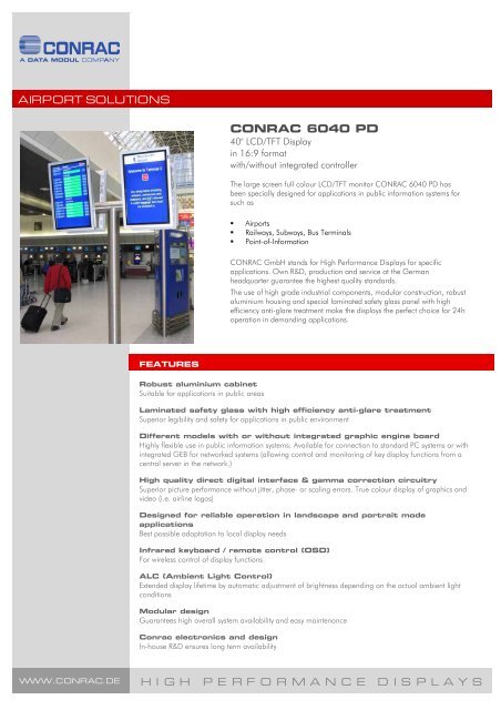 conrac tft display free sample