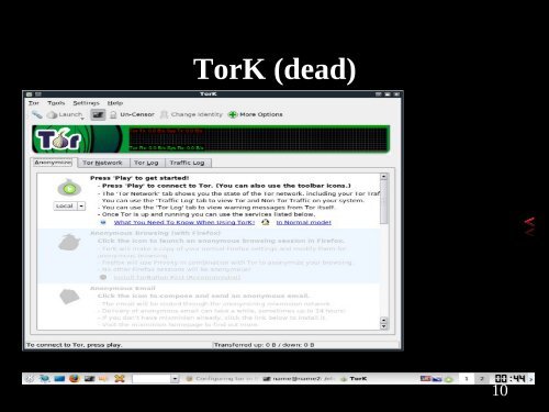The Tor software ecosystem - The Free Haven Project