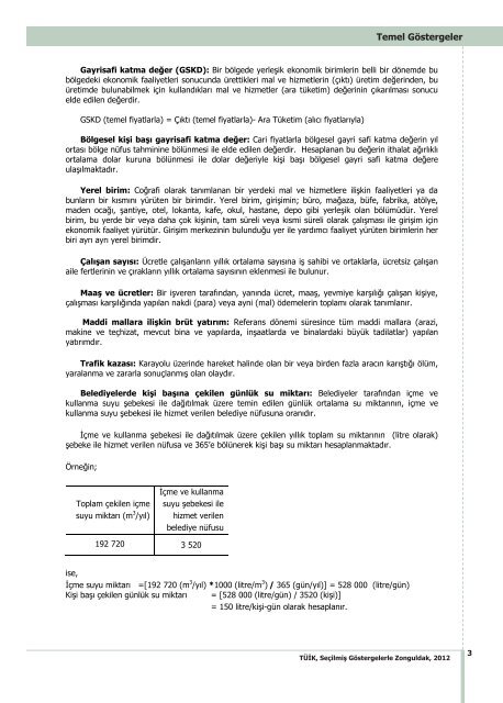 ZONGULDAK - TÃ¼rkiye Ä°statistik Kurumu