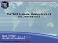 The FGDC Geospatial Metadata Standard and Other Initiatives - cendi