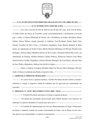 1:54 ------------- Aos vinte e um dias do mês de Abril do ano de dois ...