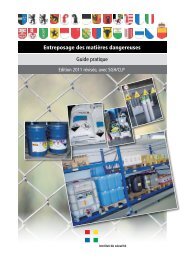 Entreposage des matières dangereuses Version 2011, Guide pratique