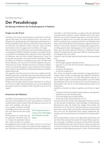 Der Pseudokrupp - Primary Care