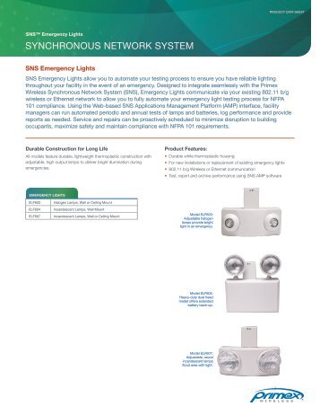 SNS Emergency Lights - Primex Wireless