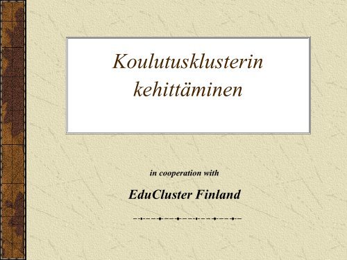 EduCluster Finland - Keski-Suomen liitto