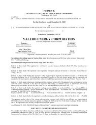 FORM 10-K - Valero