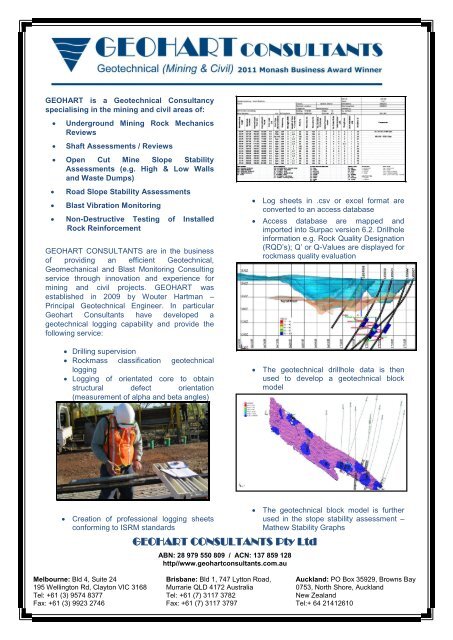 Geotechnical Brochure - Geohart Consultants