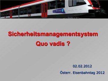 Sicherheitsmanagementsystem Quo vadis ?