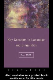 Key Concepts in Language and Linguistics - Noel's ESL eBook Library