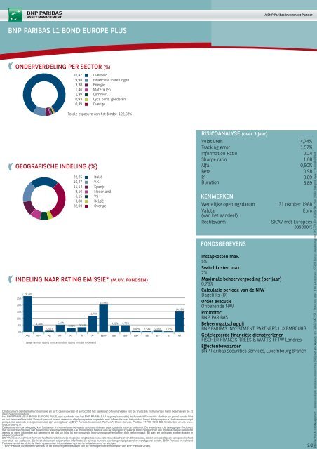 bnp paribas l1 bond europe plus - BNP Paribas Investment Partners