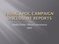 Filing Apoc campaign disclosure reports
