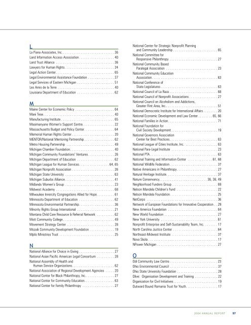 Annual Report 2004 - Charles Stewart Mott Foundation