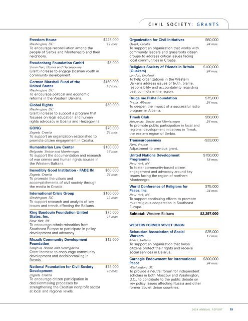 Annual Report 2004 - Charles Stewart Mott Foundation