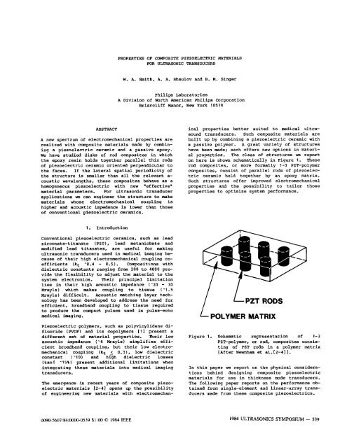 Properties of Composite Piezoelectric Materials for Ultrasonic ...