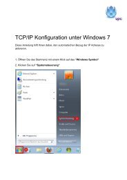 TCP/IP Konfiguration unter Windows 7 Diese Anleitung hilft ... - UPC