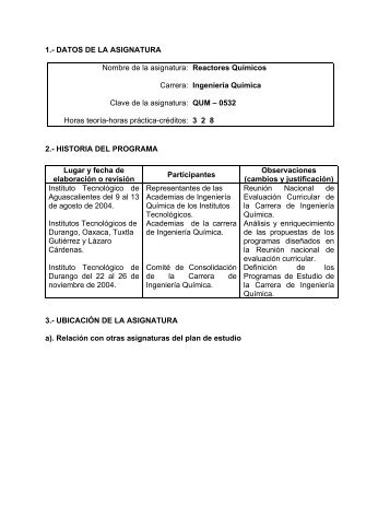 Reactores QuÃ­mico - Instituto TecnolÃ³gico de Aguascalientes