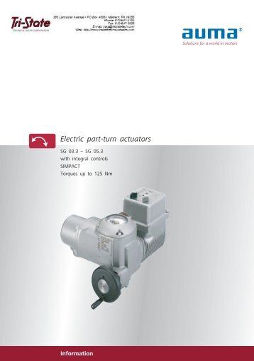 Electric part-turn actuators - Tri-State Technical Sales Corp.