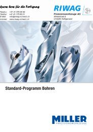 Miller_Katalog_Bohren 2011 - Riwag PrÃ¤zisionswerkzeuge AG