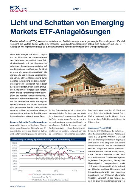 Emerging Markets Die Welt im Wandel - EXtra-Magazin