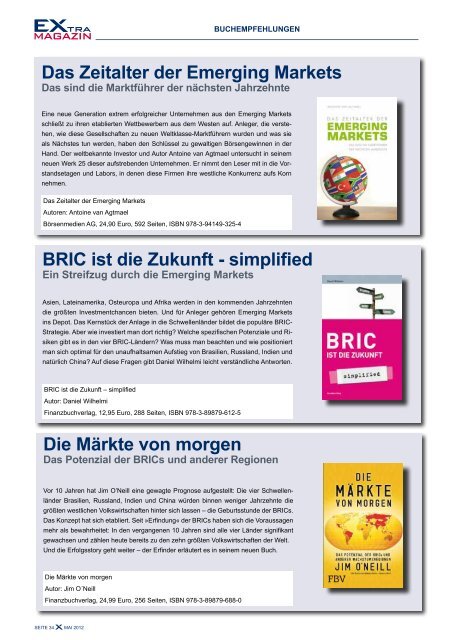 Emerging Markets Die Welt im Wandel - EXtra-Magazin