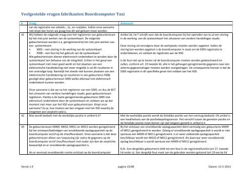 Veelgestelde vragen fabrikanten Boordcomputer Taxi - Inspectie ...