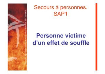 SAP 1 Effet de souffle - SDIS14