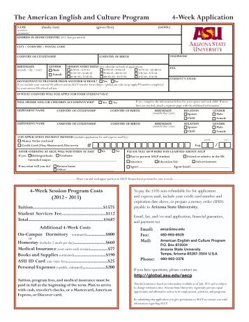 The American English and Culture Program 4-Week Application