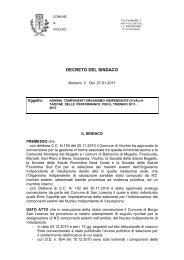 DECRETO DEL SINDACO - Comune di Vicchio